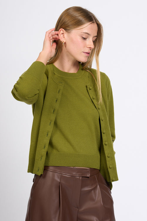 Alpha T-shirt lana Verde Donna-2