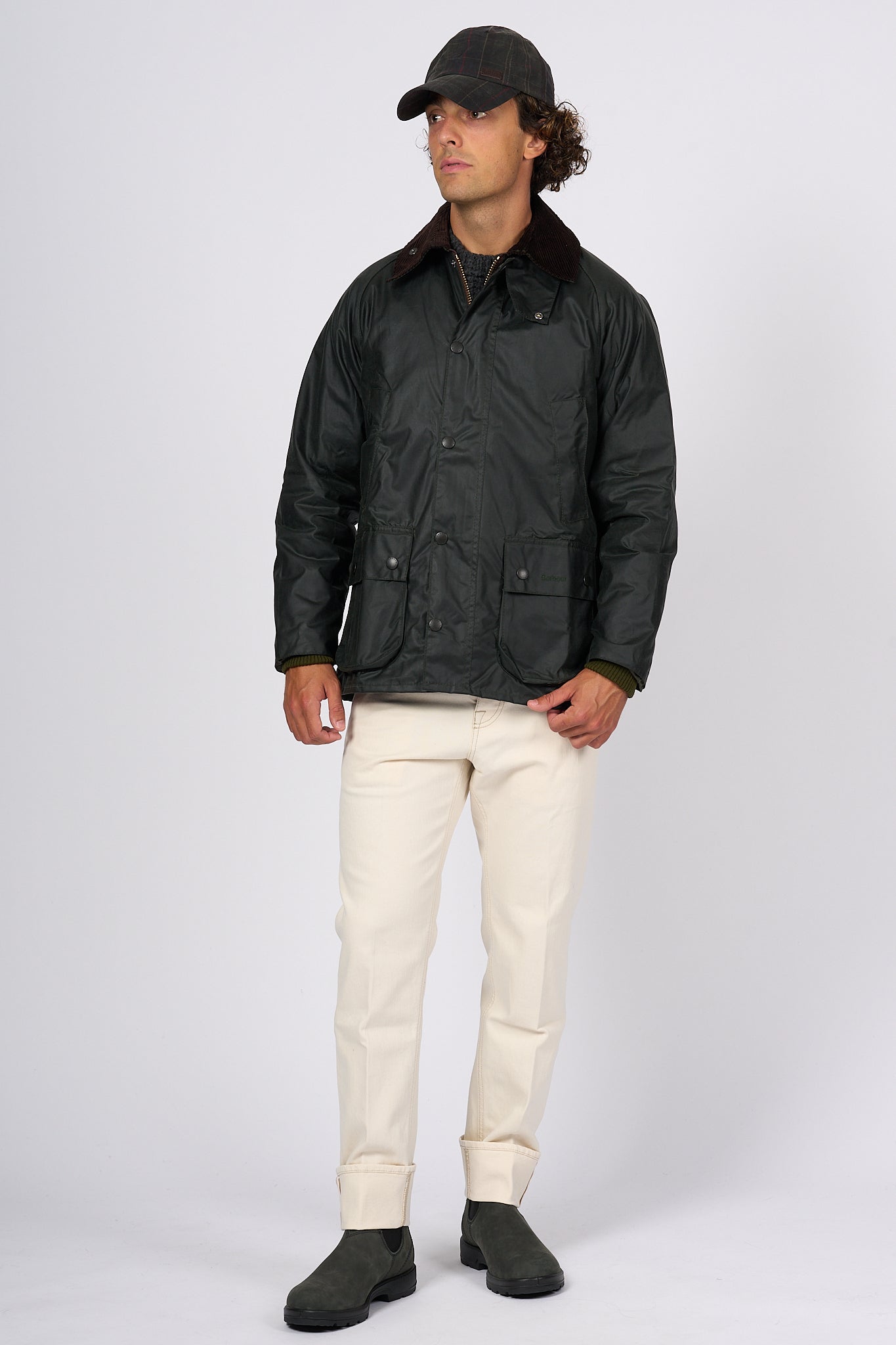 Barbour Giacca Bedale Wax Verde Uomo-6