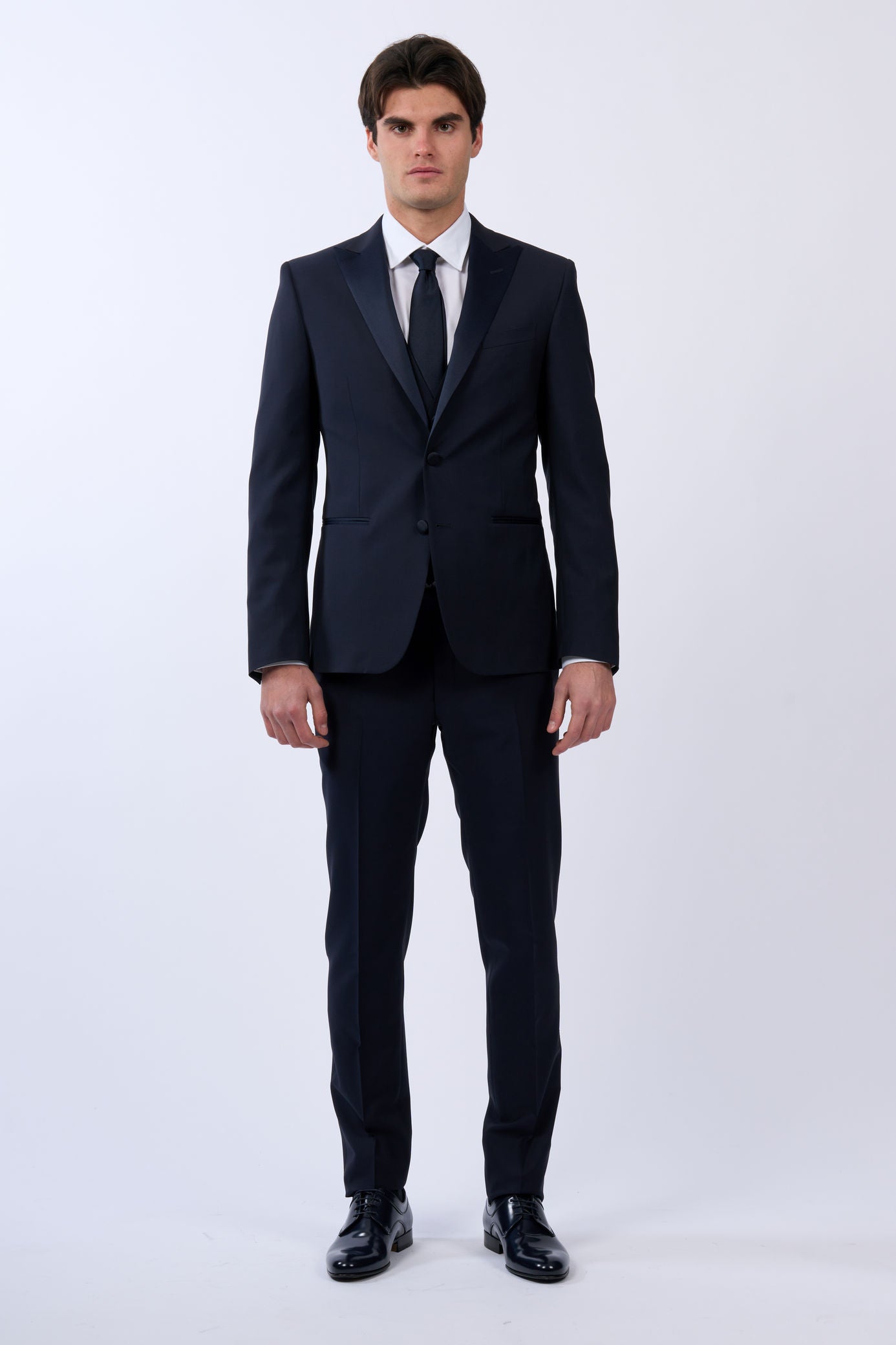 Corneliani Tuxedo with Blue Vest Men Motta Fashion Place