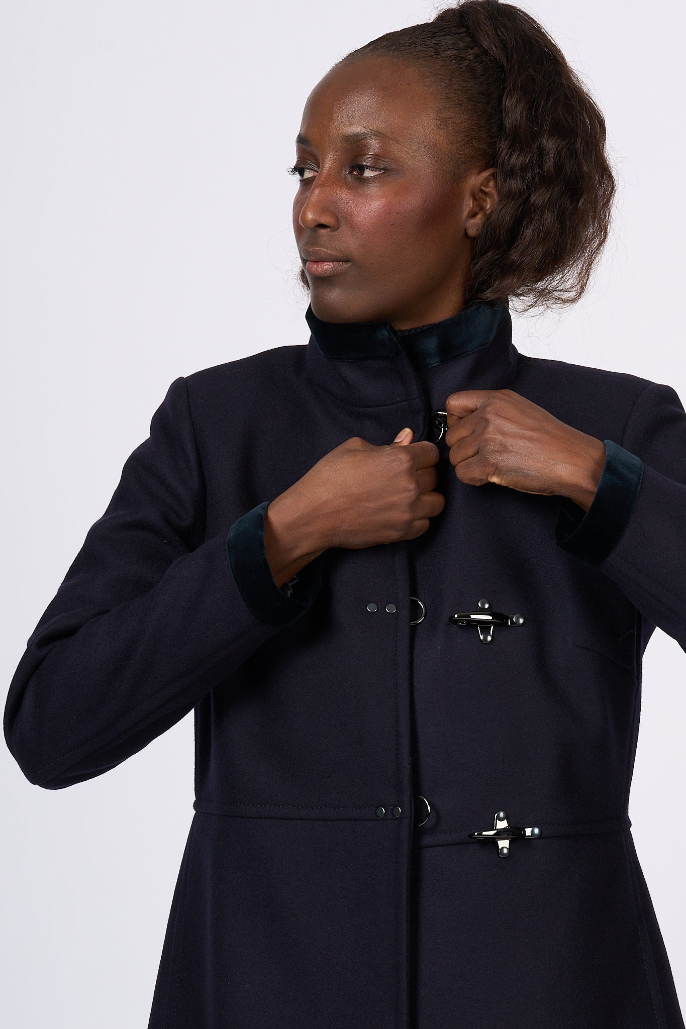 Cappotto Virginia Cappotti Donna On Line Long Double-breasted Wool