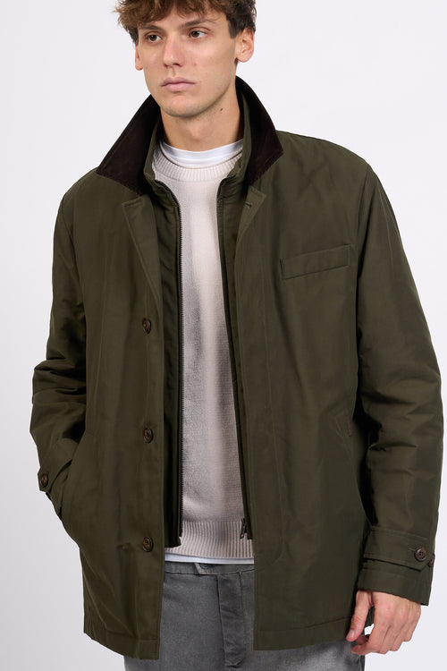 Fay Giaccone Morning Raincoat Verde Uomo