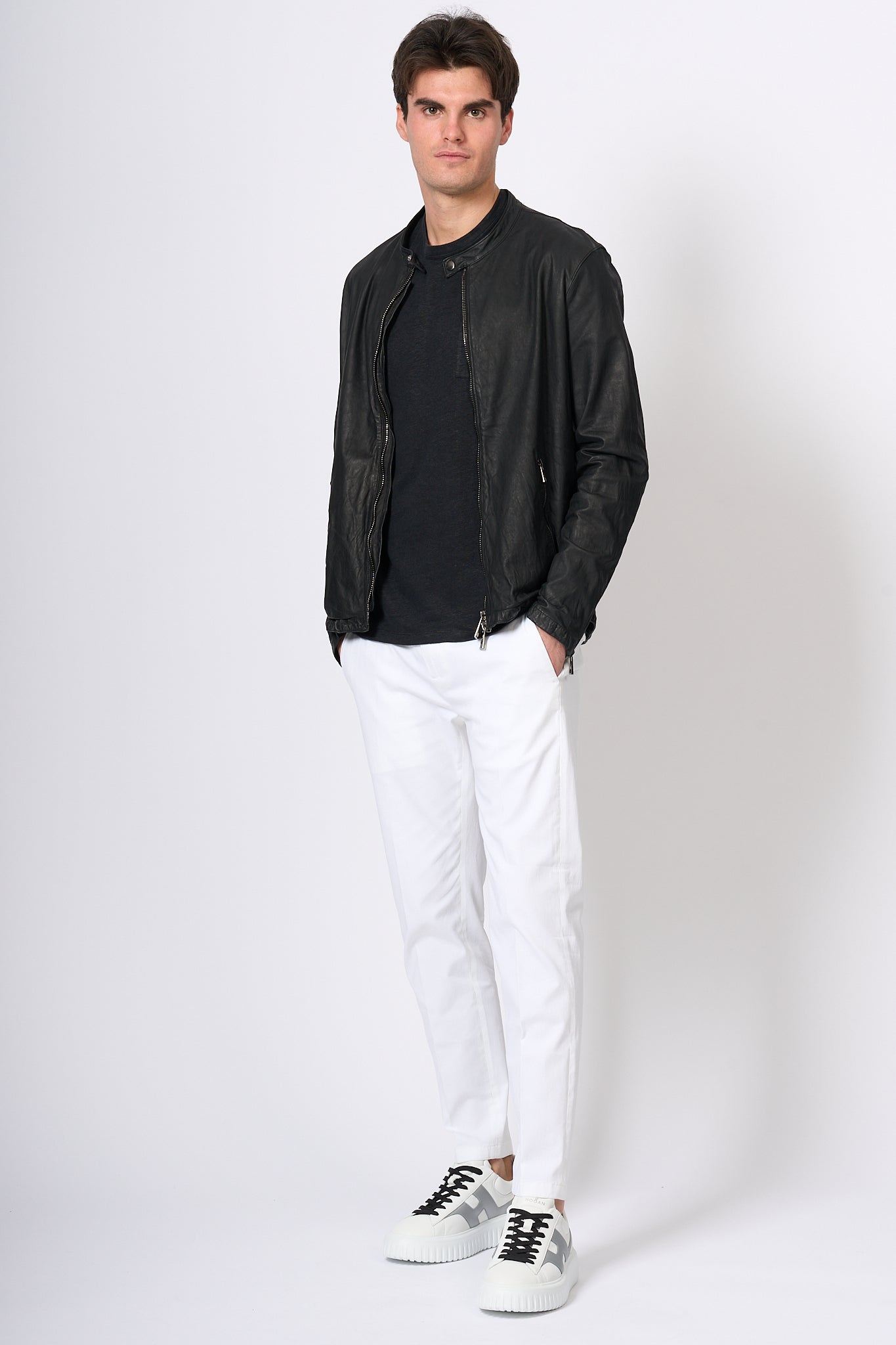 Giorgio Brato Biker Leather Black Man-7