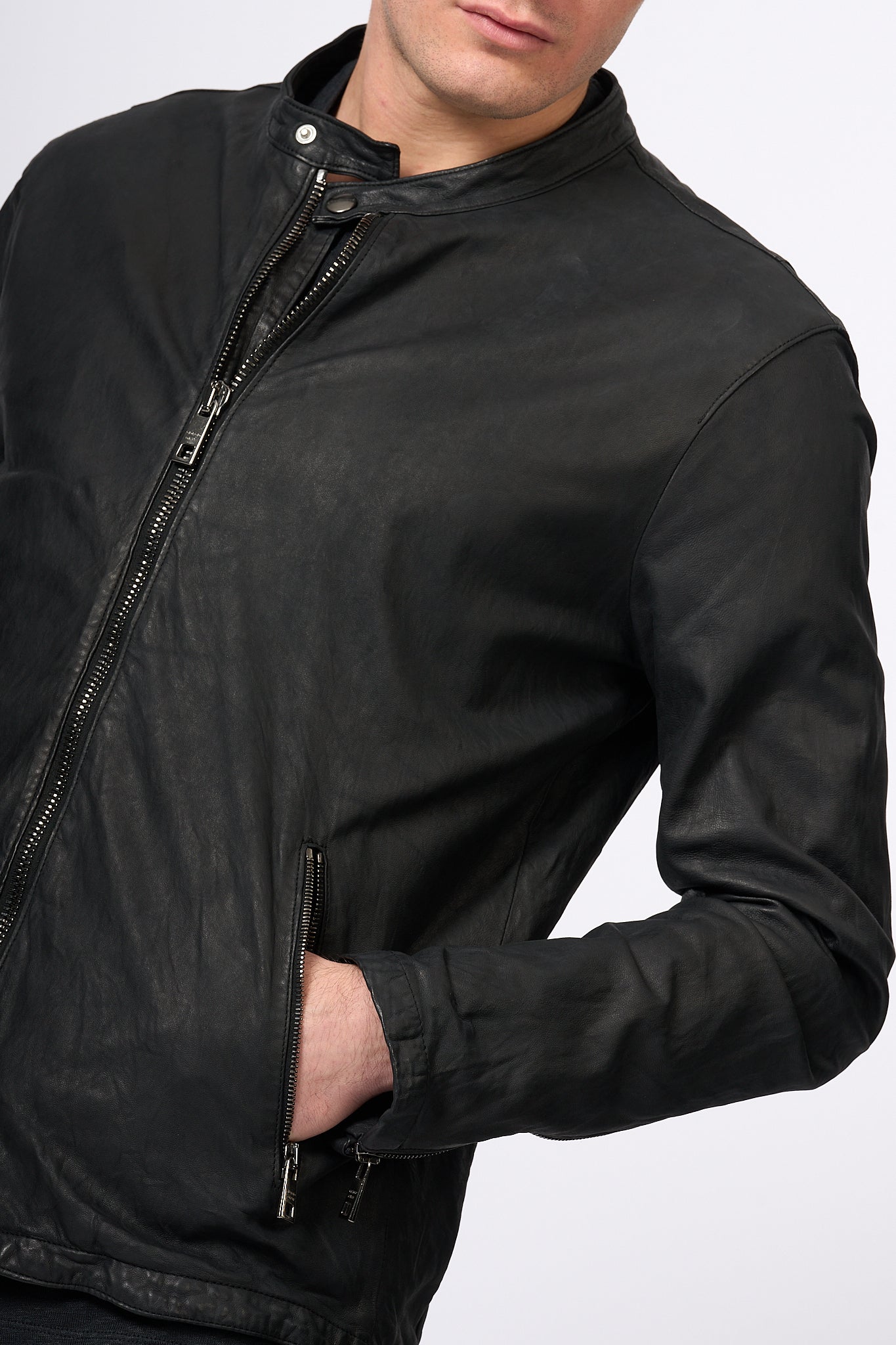 Giorgio Brato Biker Leather Black Man-2