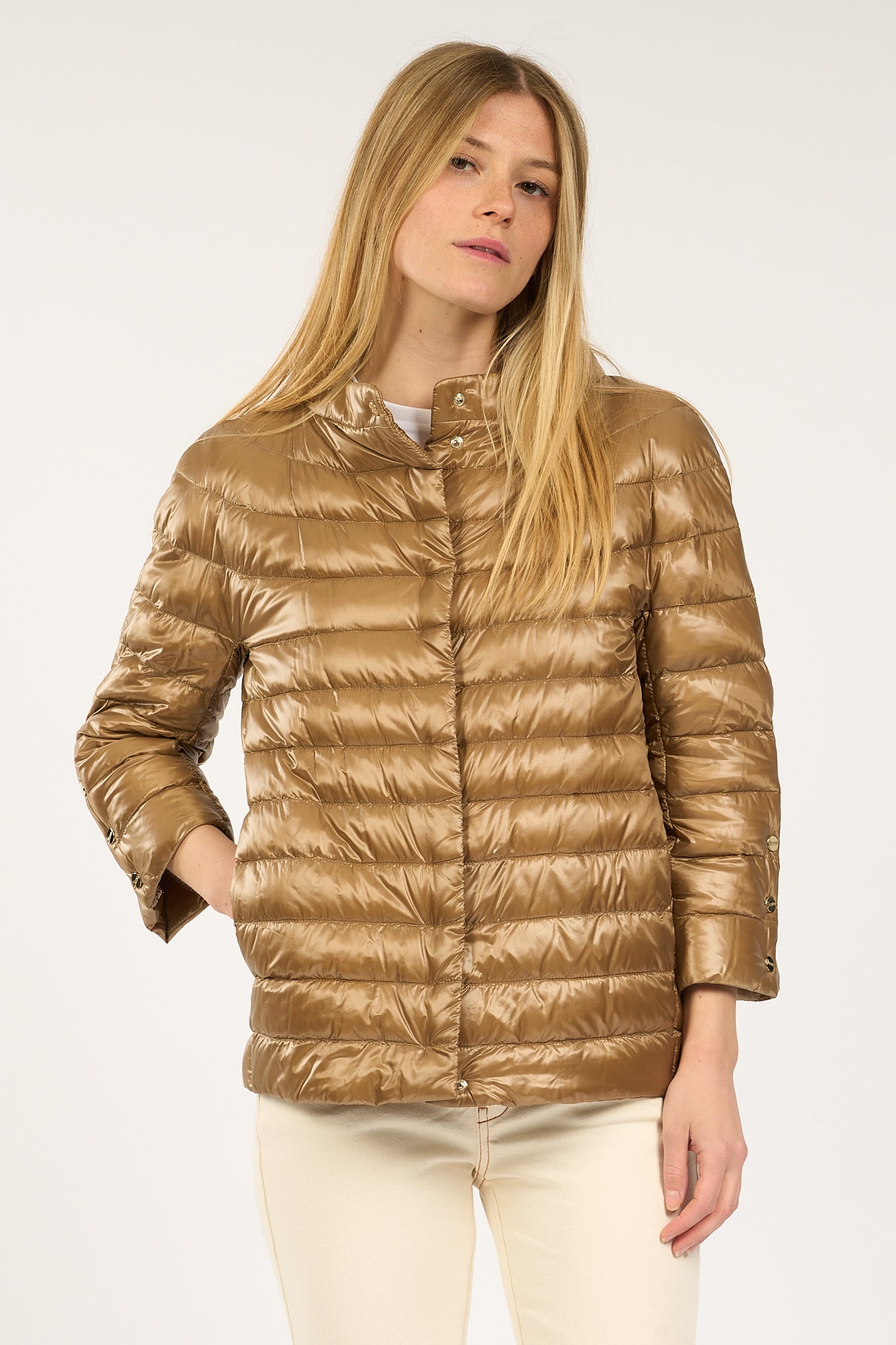 Herno Cappa Imbottita Cammello Donna-1