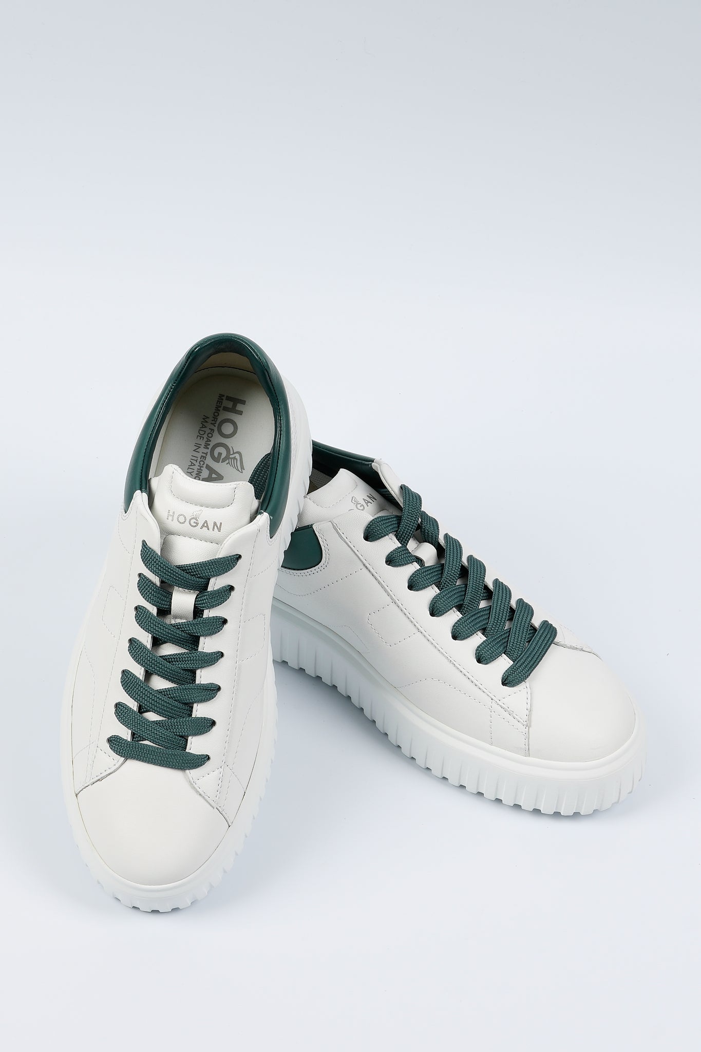 Hogan Sneaker H-stripes Bianco/verde Uomo-5