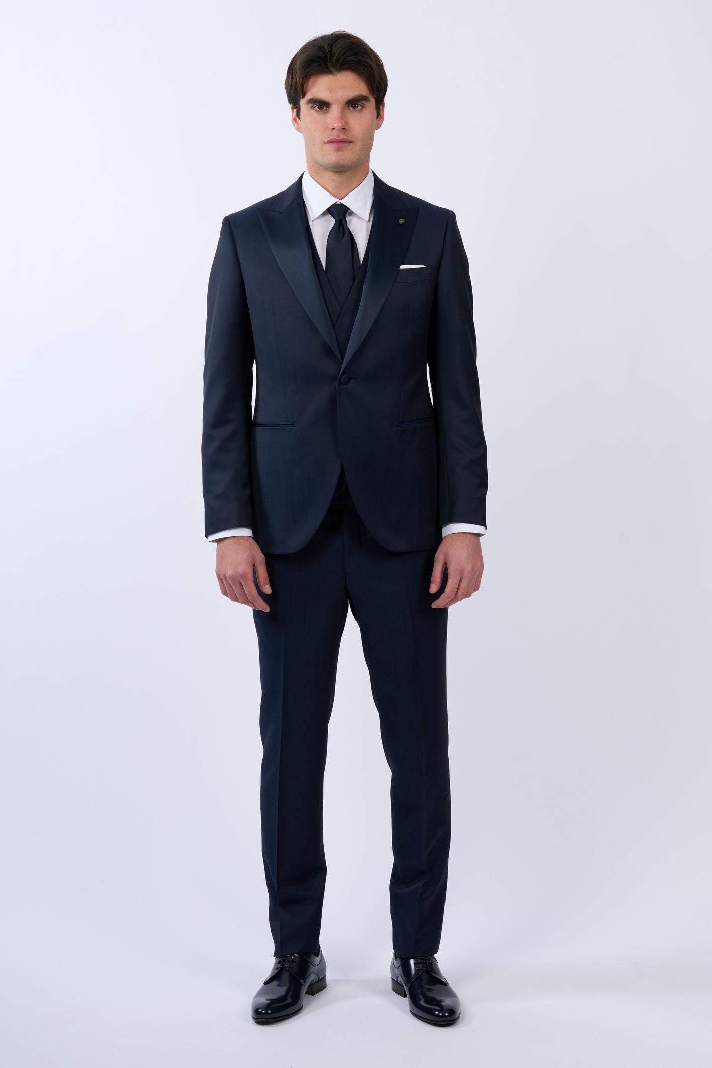 Luigi Bianchi Smoking con Gilet Blu Uomo Motta Fashion Place