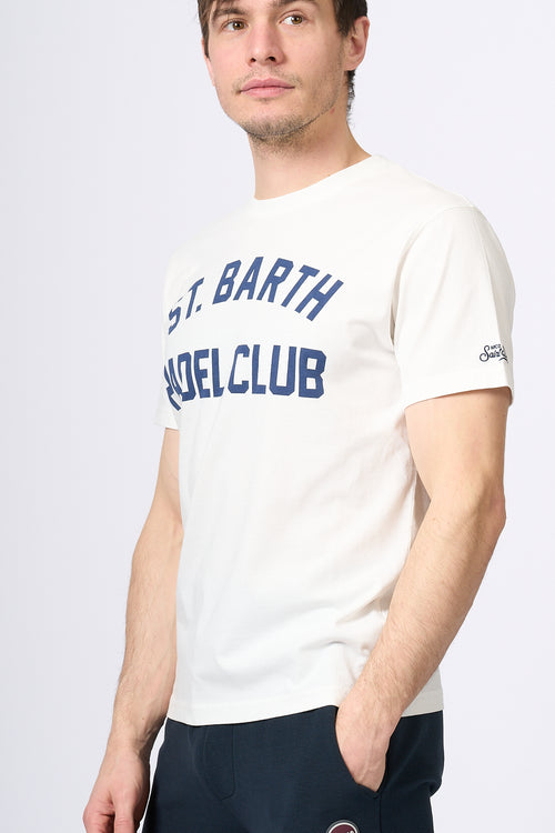 Mc2 Saint Barth T-shirt Padel Club Bianco Uomo-2