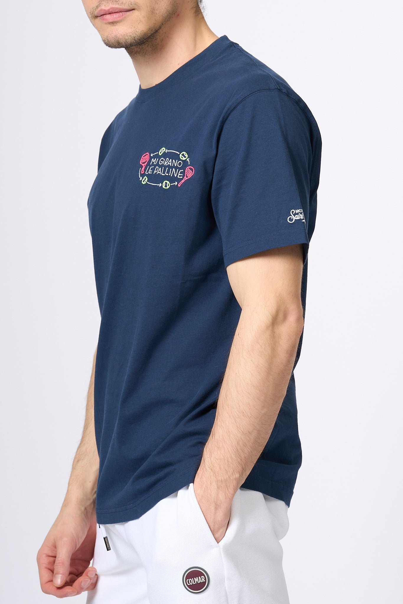 Mc2 Saint Barth T-shirt Palline Blu Uomo-4