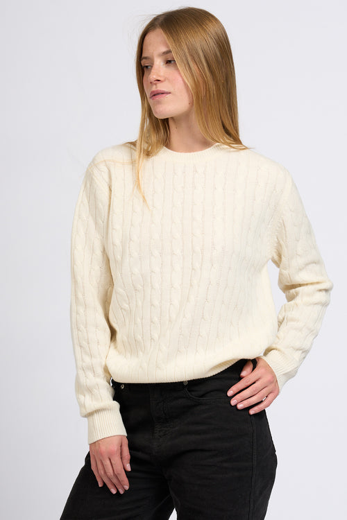 Mc2 saint barth Maglia Treccia Bianco Donna