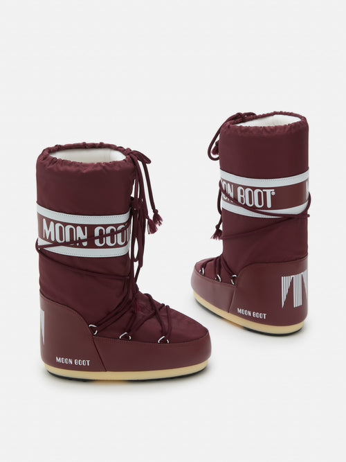 Moon boot Doposci Icon Alto Nylon Bordeaux Donna-2