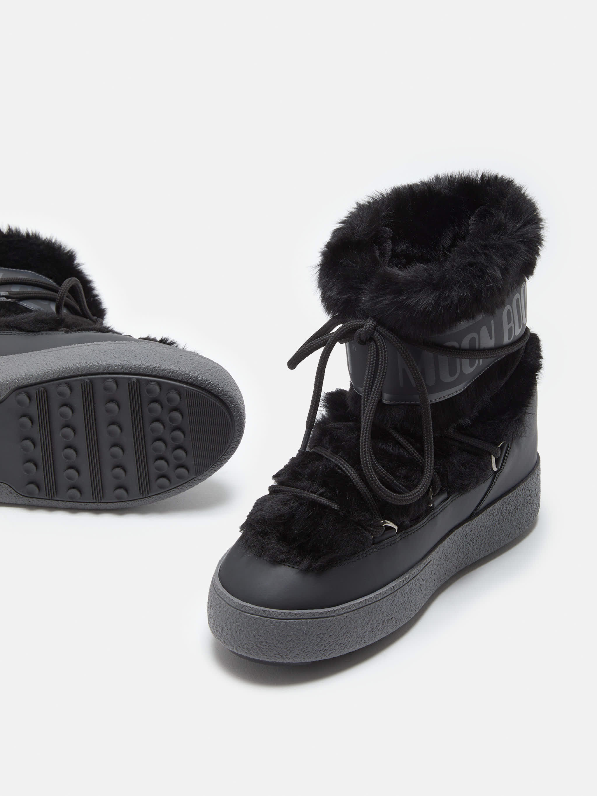 Moon boot Stivale Ltrack Faux Fur Nero Donna-2
