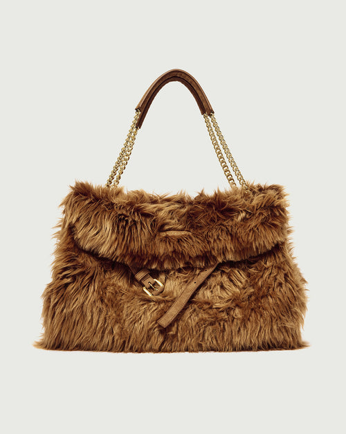 Orciani Borsa Venus Eco-Fur Terra Donna