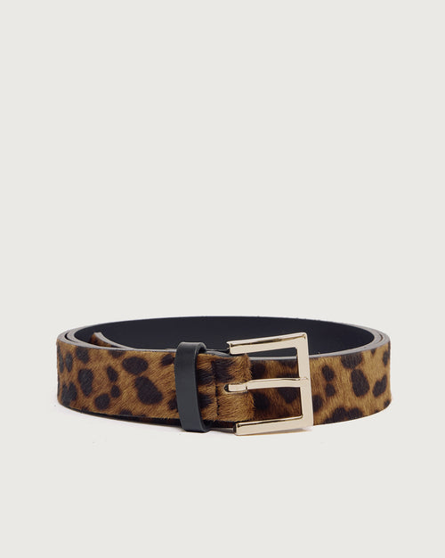 Orciani Cintura Cavallino Leopard Donna