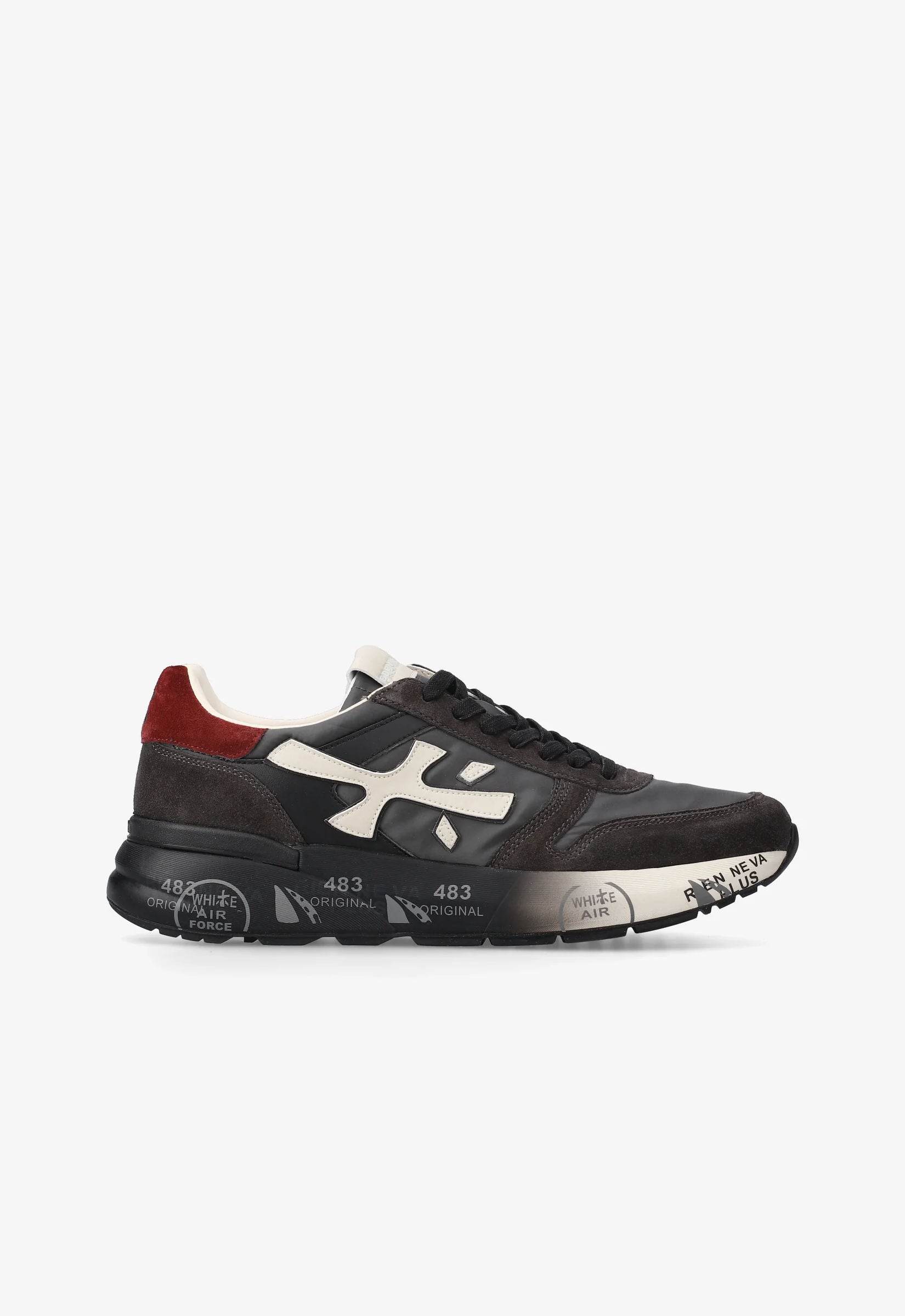 Premiata Sneaker Mick 7719 Grigio/bordeaux Uomo