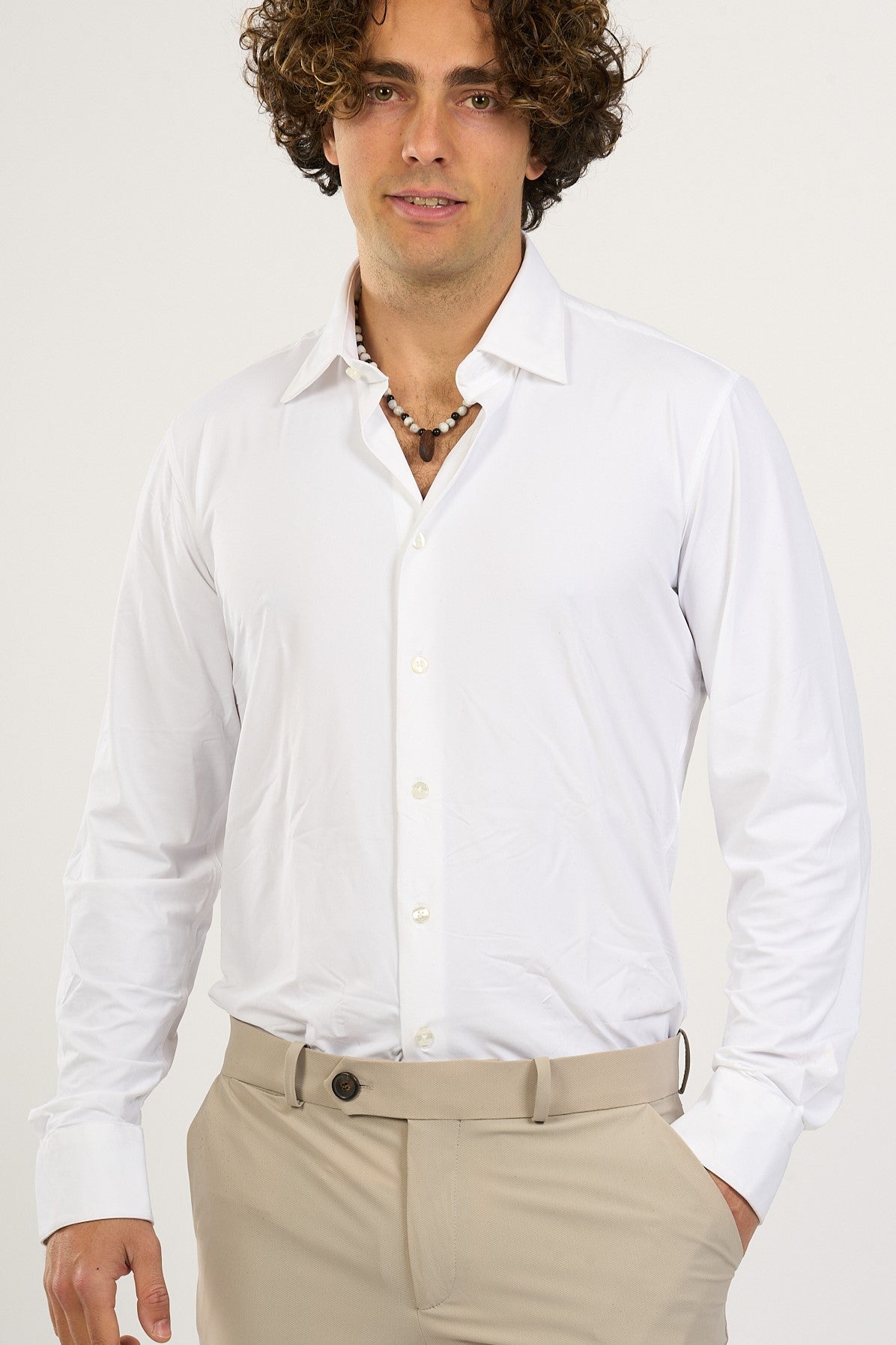 Rrd Camicia Oxford Bianco Uomo-1
