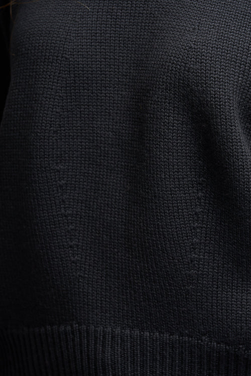 Slowear Maglia Girocollo Merinos Nero Donna-2