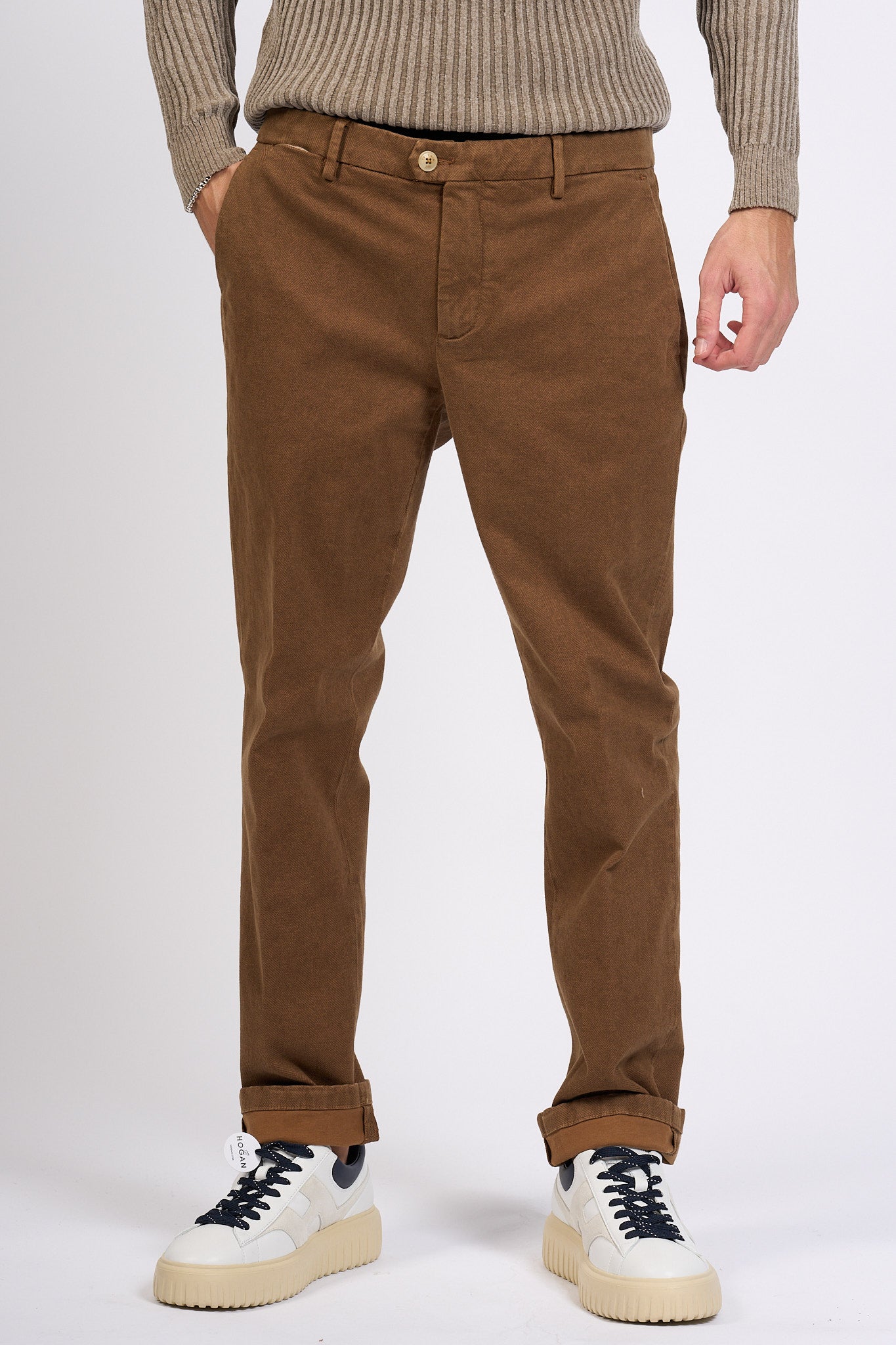 Teleria Zed Pantalone Capital Tabacco Uomo-1