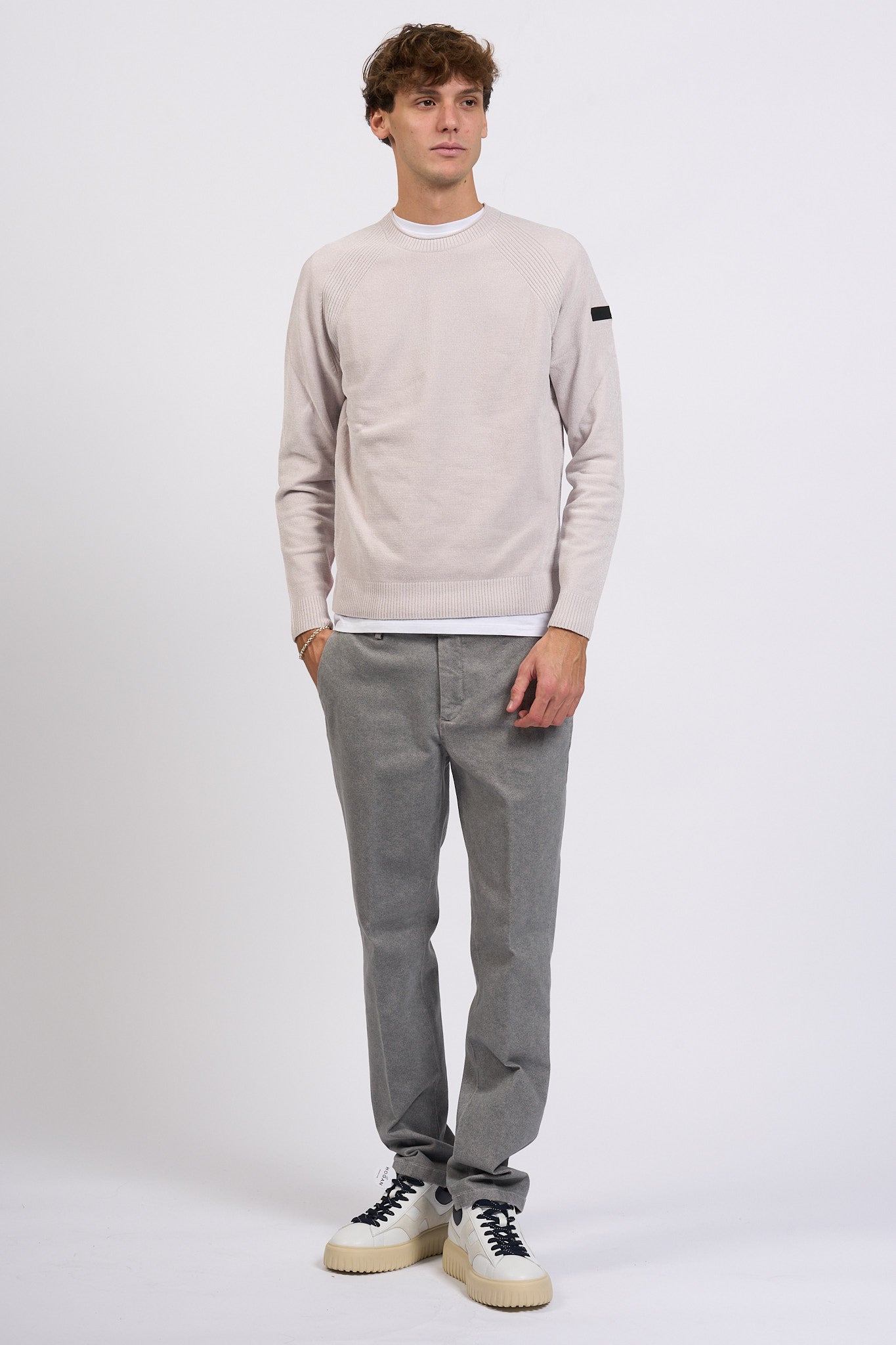 Teleria Zed Pantalone Capital Grigio Uomo-7