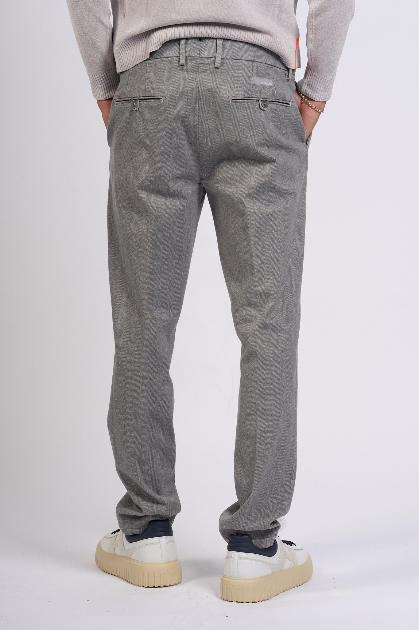 Teleria Zed Pantalone Capital Grigio Uomo-4