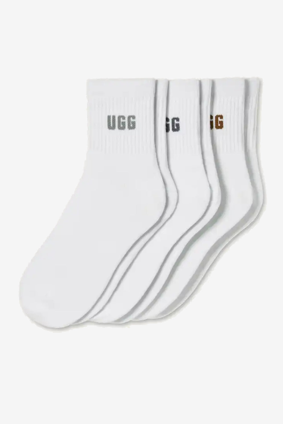 UGG Calzini corti Quinlin Logo da donna, tre paia-1