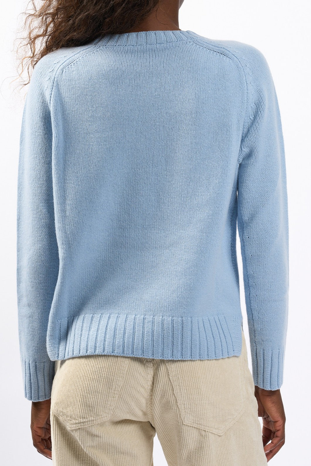 Purotatto Maglia in Cashmere Azzurro Cielo Donna-3