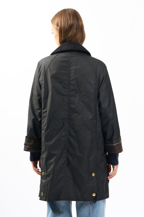 Barbour Giacca Beadnell Lunga Nero Donna-2