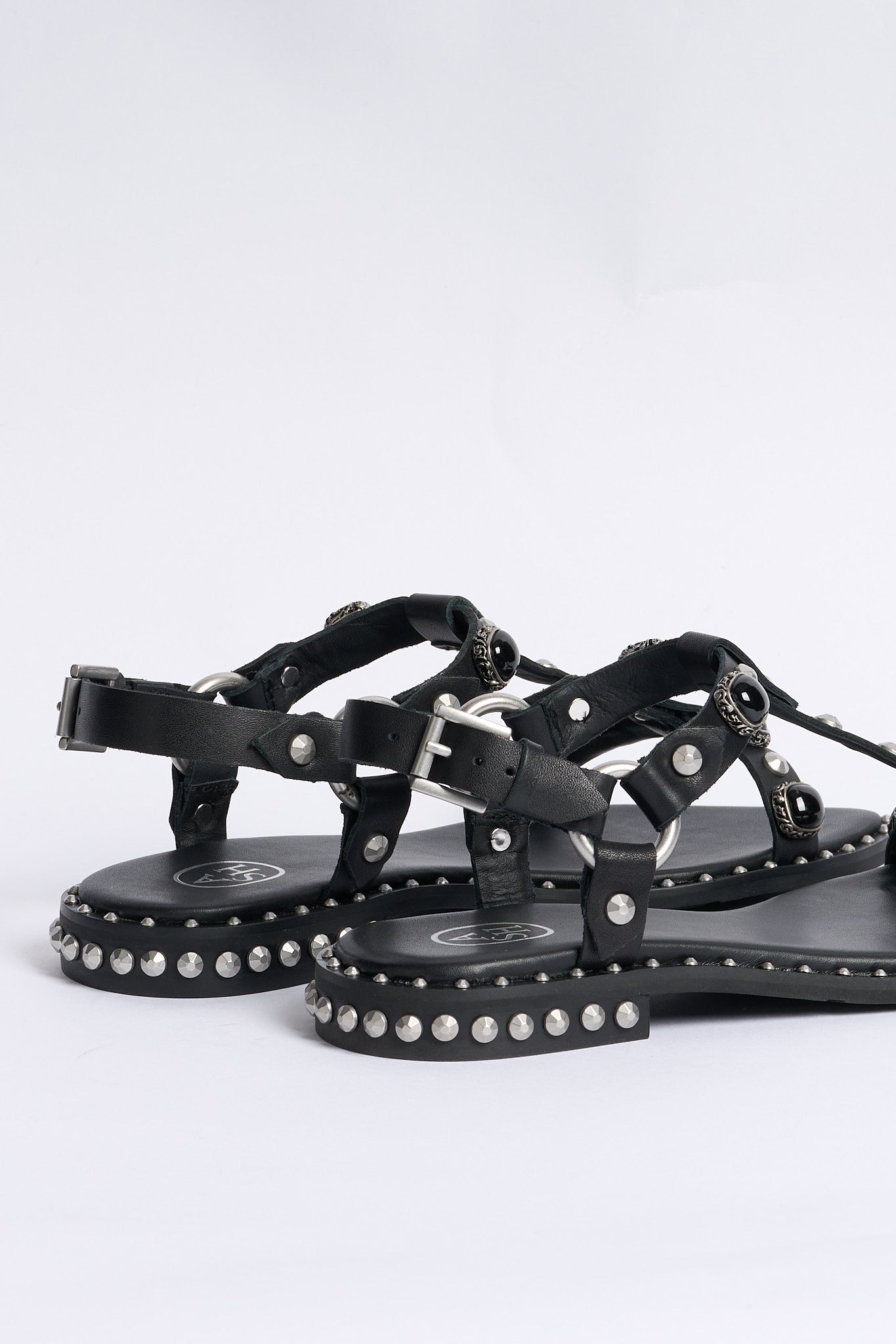 Ash Sandalo Podium Borchie Nero Donna-4