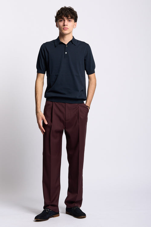 Hosio Polo Manica Corta Blu scuro Uomo-2