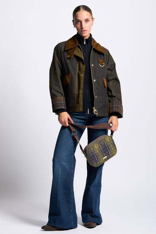 Barbour Borsa Tracolla Trapuntata Tartan Donna-2