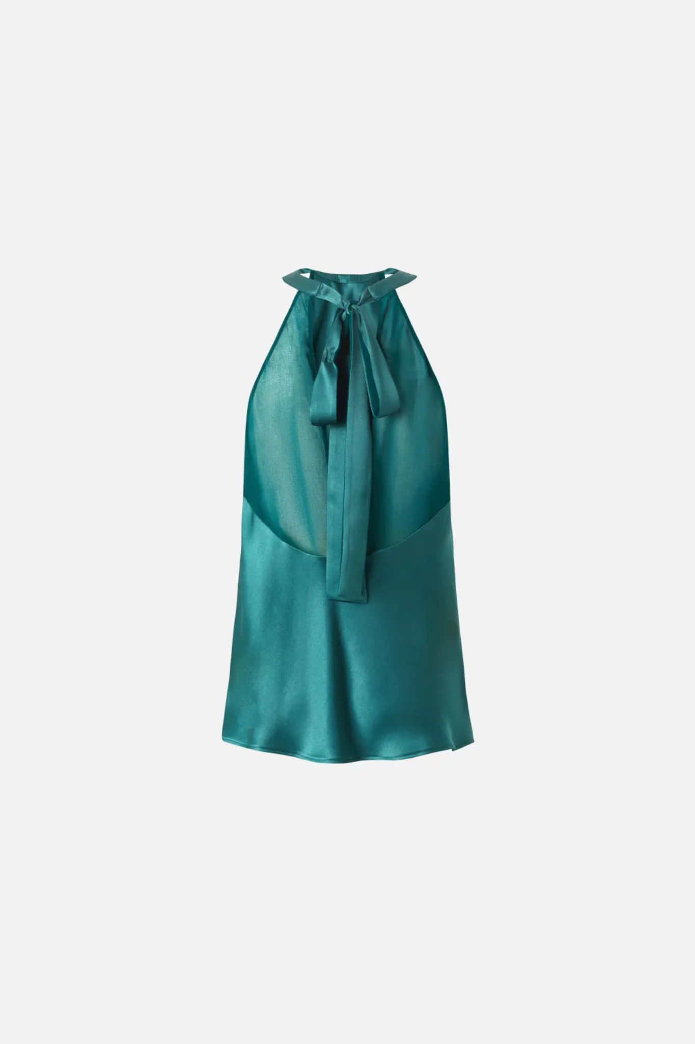 Pinko Top Satin Green Women-5