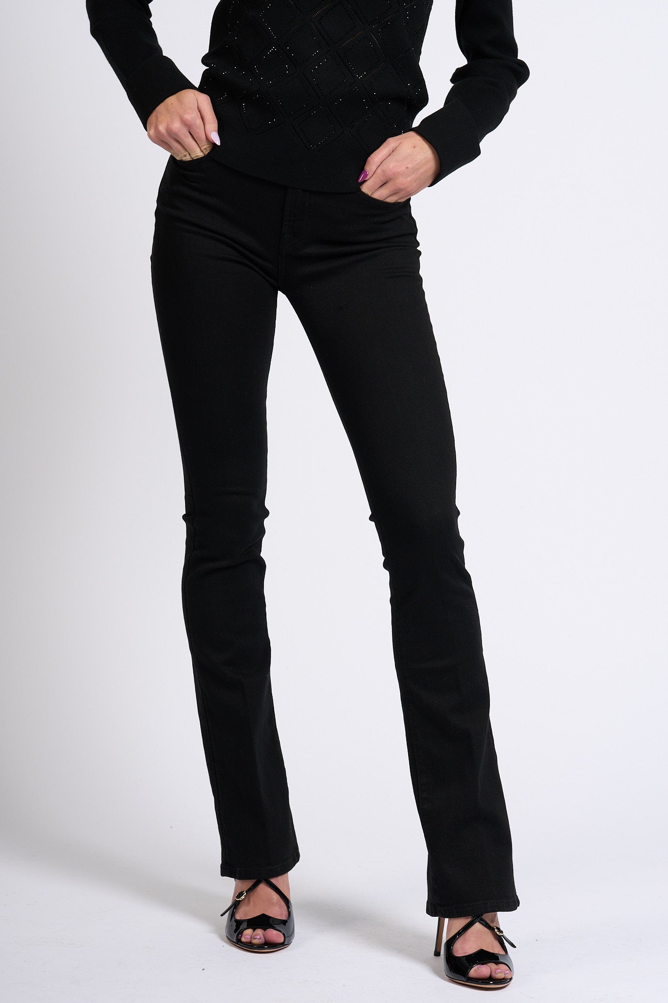 7 For All Mankind Jeans Soho Bootcut Nero Donna-1