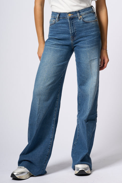 7 For All Mankind Lotta Luxe Vintage Blu Medio Donna