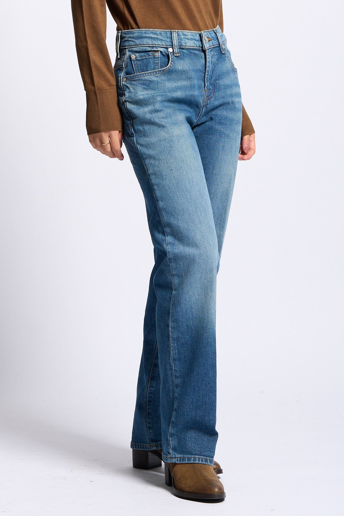 7 for all mankind Jeans Calie Straight donna denim blu-2