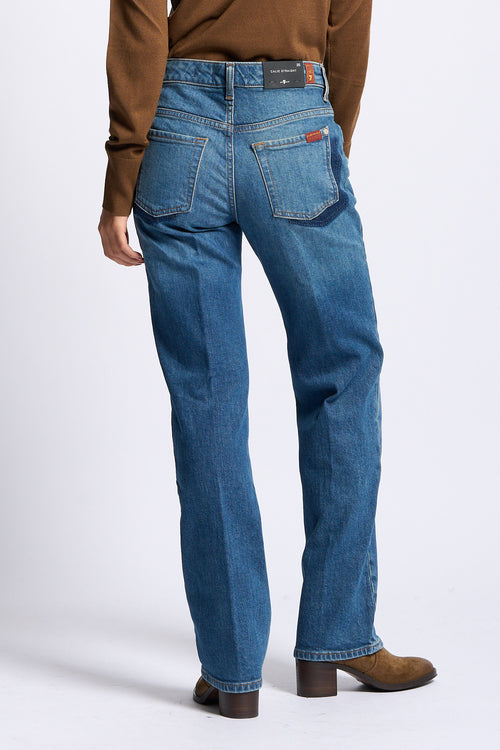 7 for all mankind Jeans Calie Straight donna denim blu