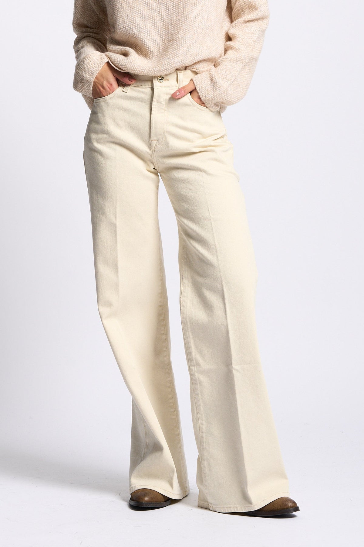 7 for all mankind donna Jeans Lotta Tailorless Moondust Sabbia-7