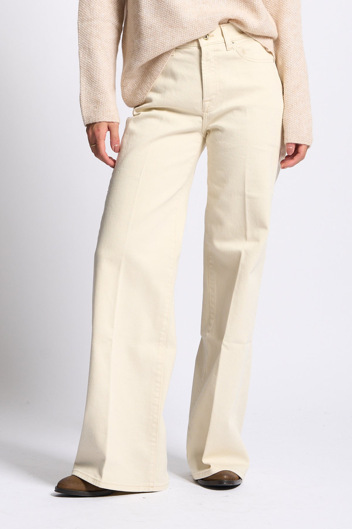 7 for all mankind donna Jeans Lotta Tailorless Moondust Sabbia-5