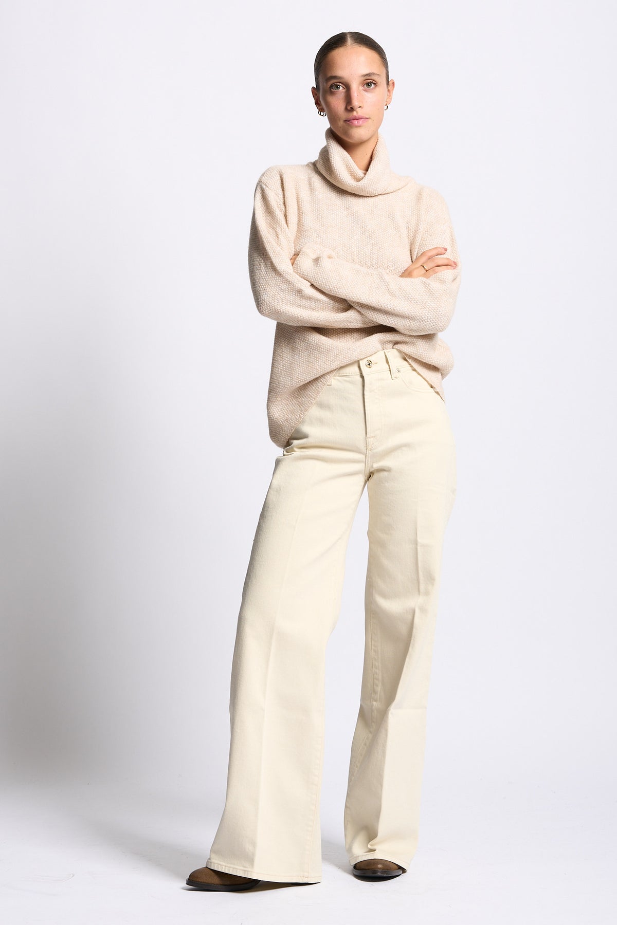 7 for all mankind donna Jeans Lotta Tailorless Moondust Sabbia-6