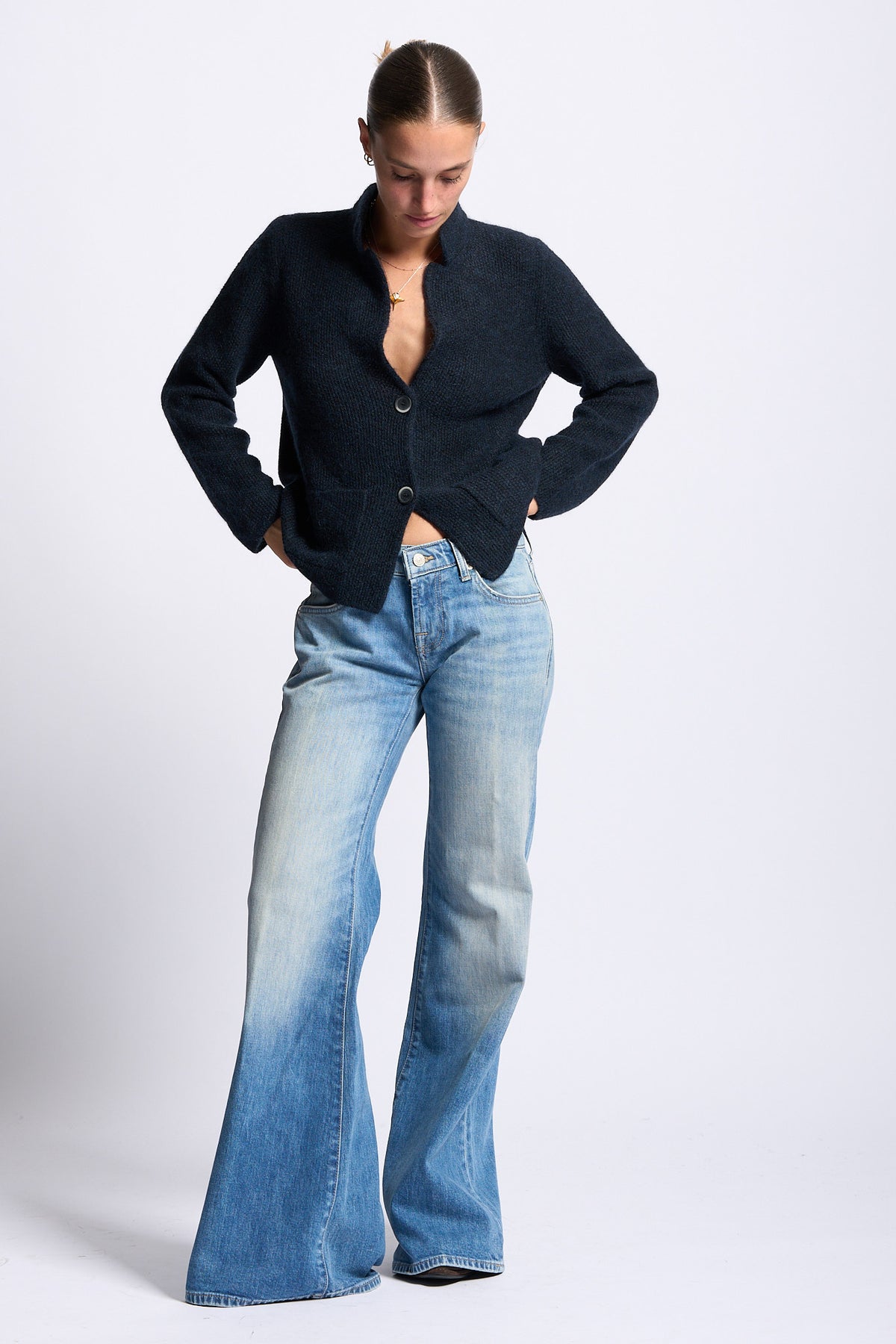 7 for all mankind Jeans donna Low Flare denim blu-2