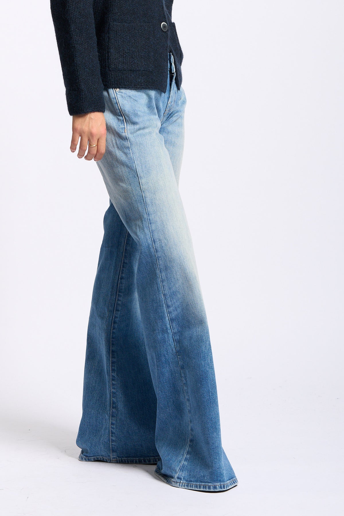 7 for all mankind Jeans donna Low Flare denim blu-4