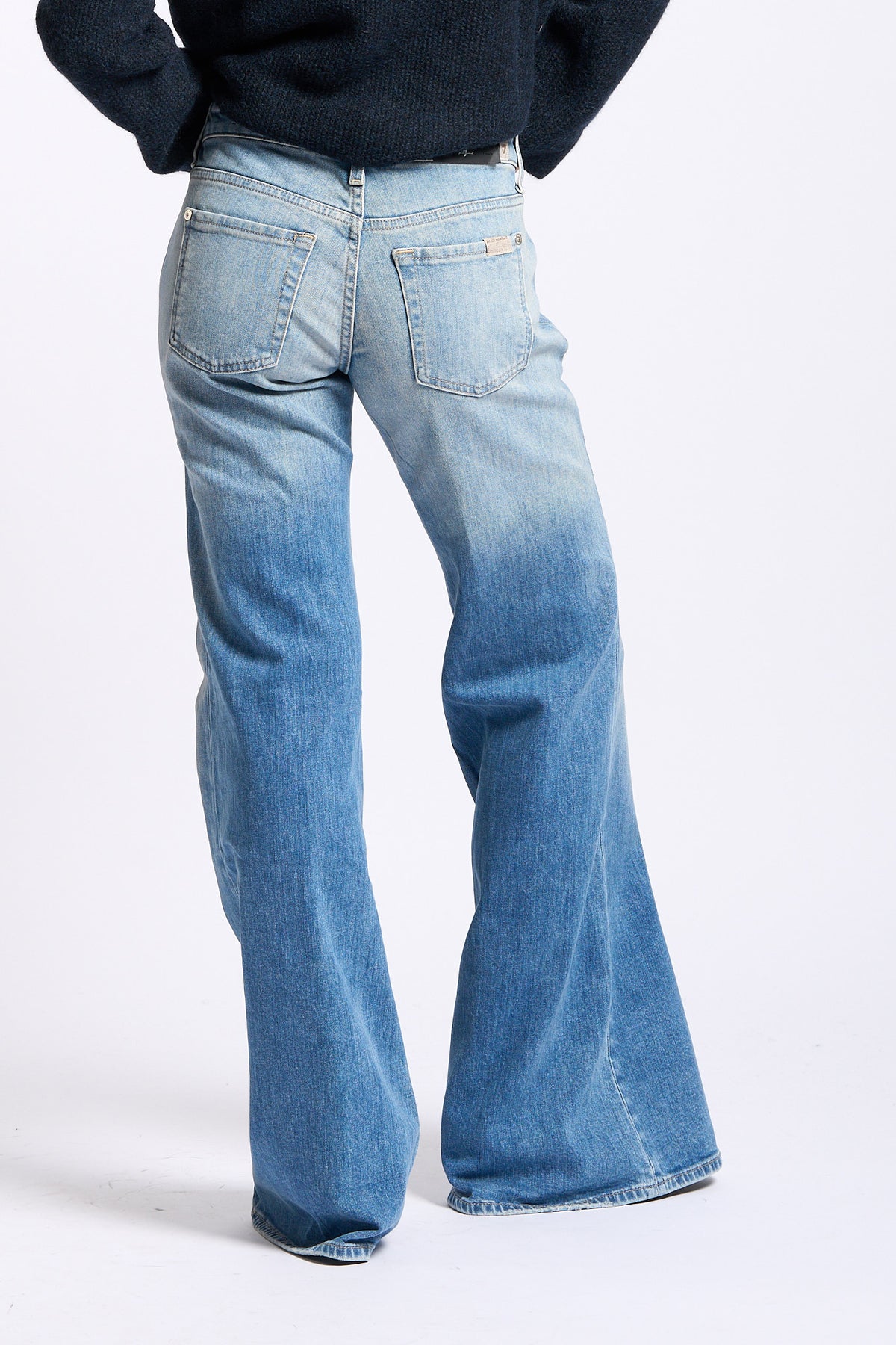 7 for all mankind Jeans donna Low Flare denim blu-5