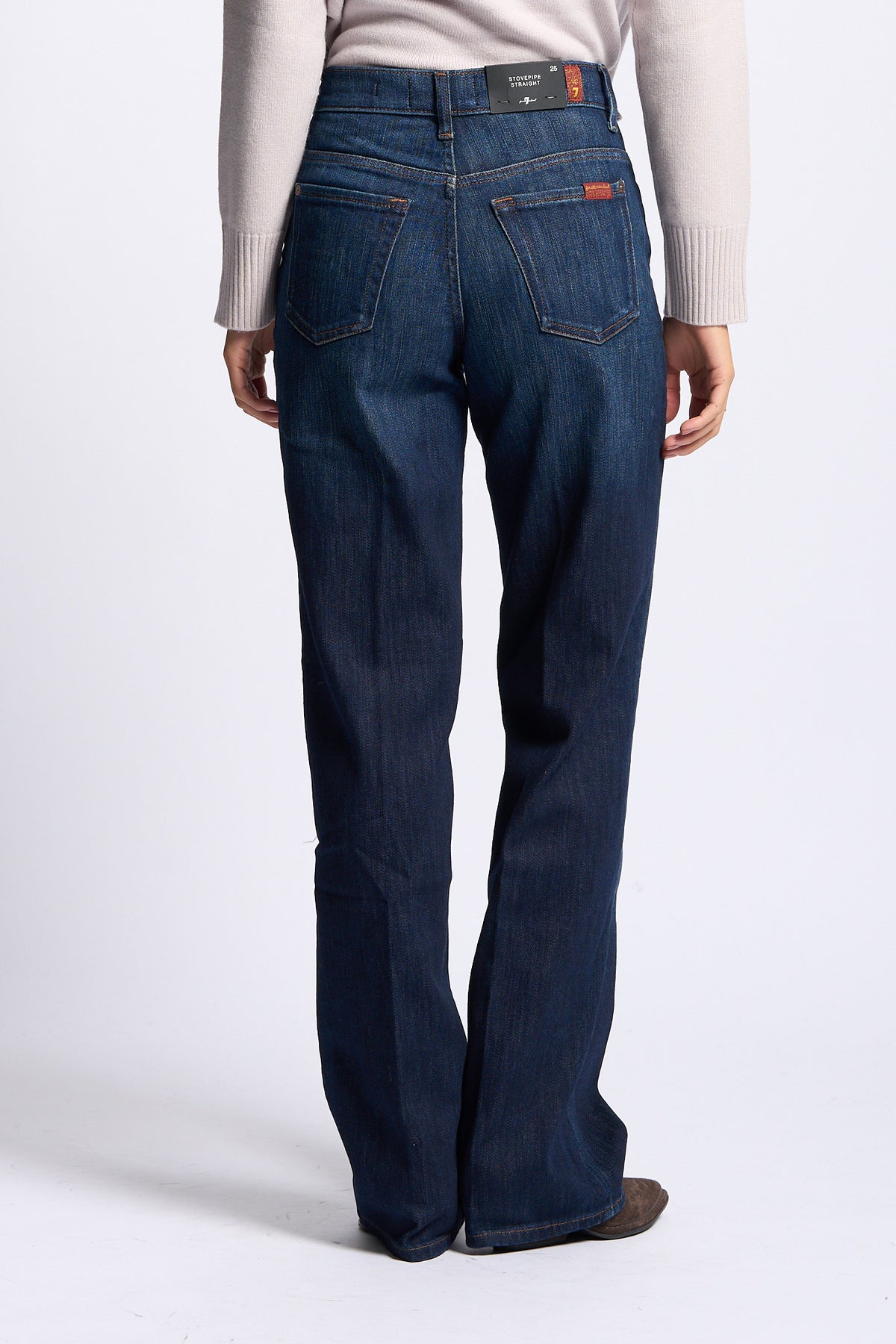 7 for all mankind Jeans Stovepipe Straight donna  blu scuro-4