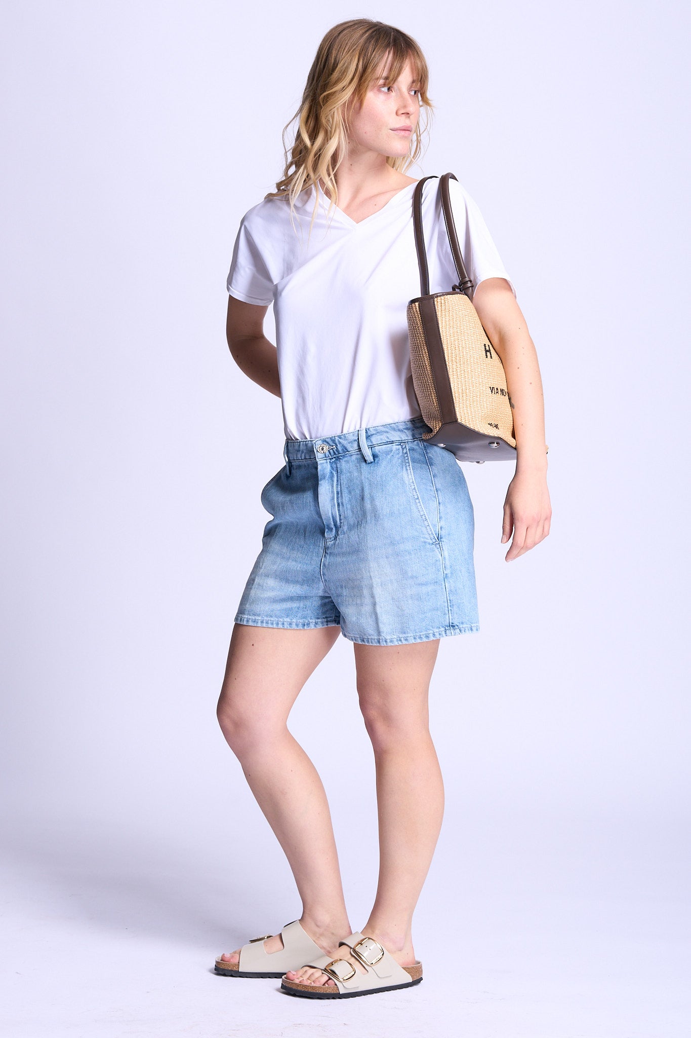 7 for all mankind Shorts Iris Lino e Cotone Donna-1