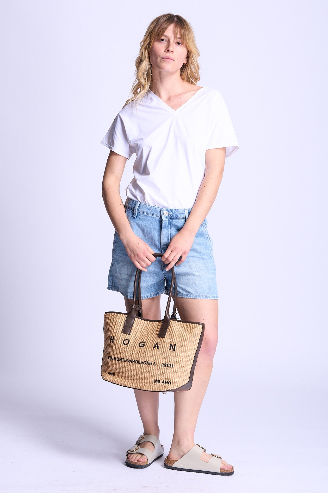 7 for all mankind Shorts Iris Lino e Cotone Donna-6
