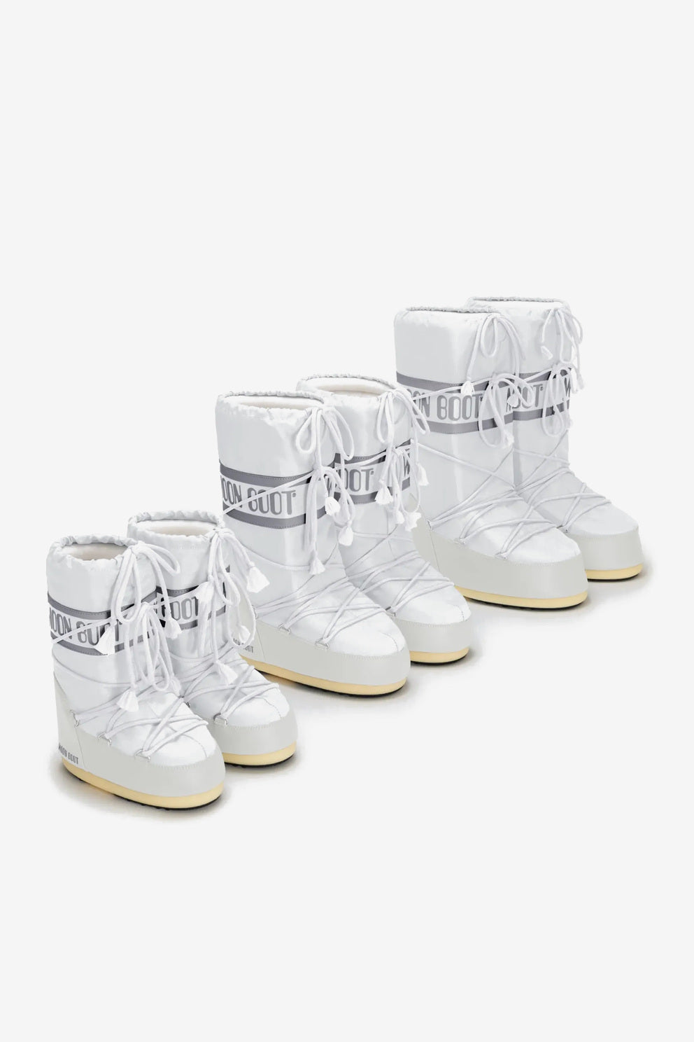 Moon Boot Doposci Icon Nylon imbottiti da donna bianchi-4