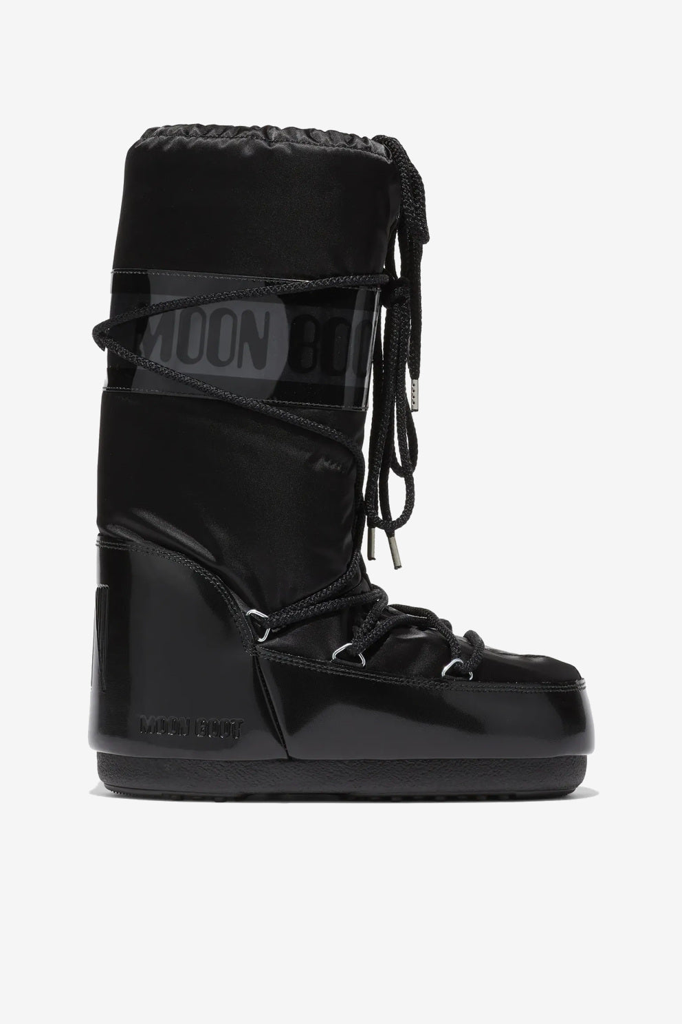 Moon Boot Doposci Icon Glance nero da donna in satin-1