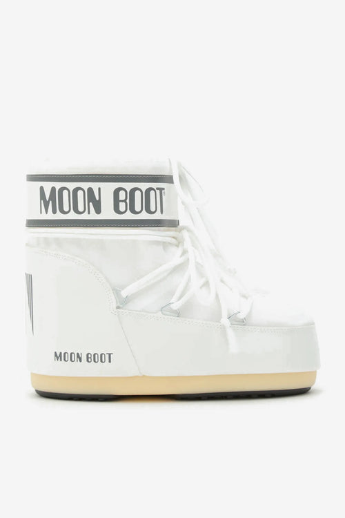 Moon Boot Doposci Icon Basso in Nylon Bianco da Donna