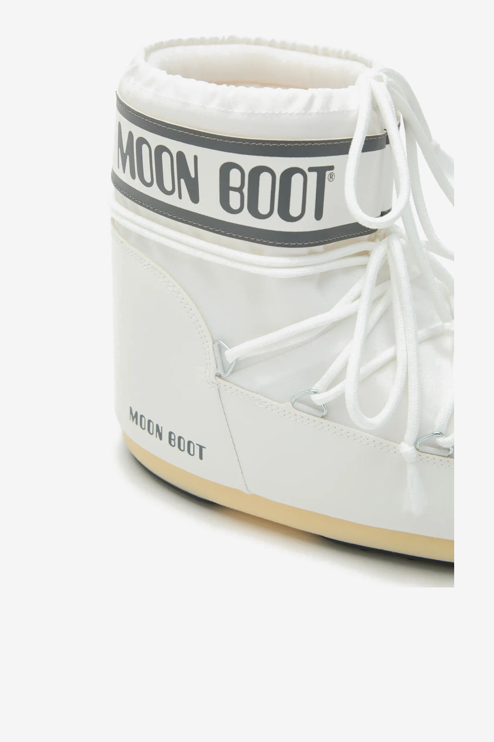 Moon Boot Doposci Icon Basso in Nylon Bianco da Donna-3