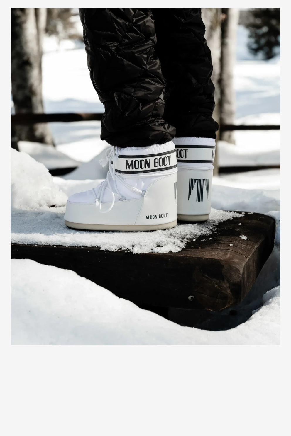 Moon Boot Doposci Icon Basso in Nylon Bianco da Donna-5