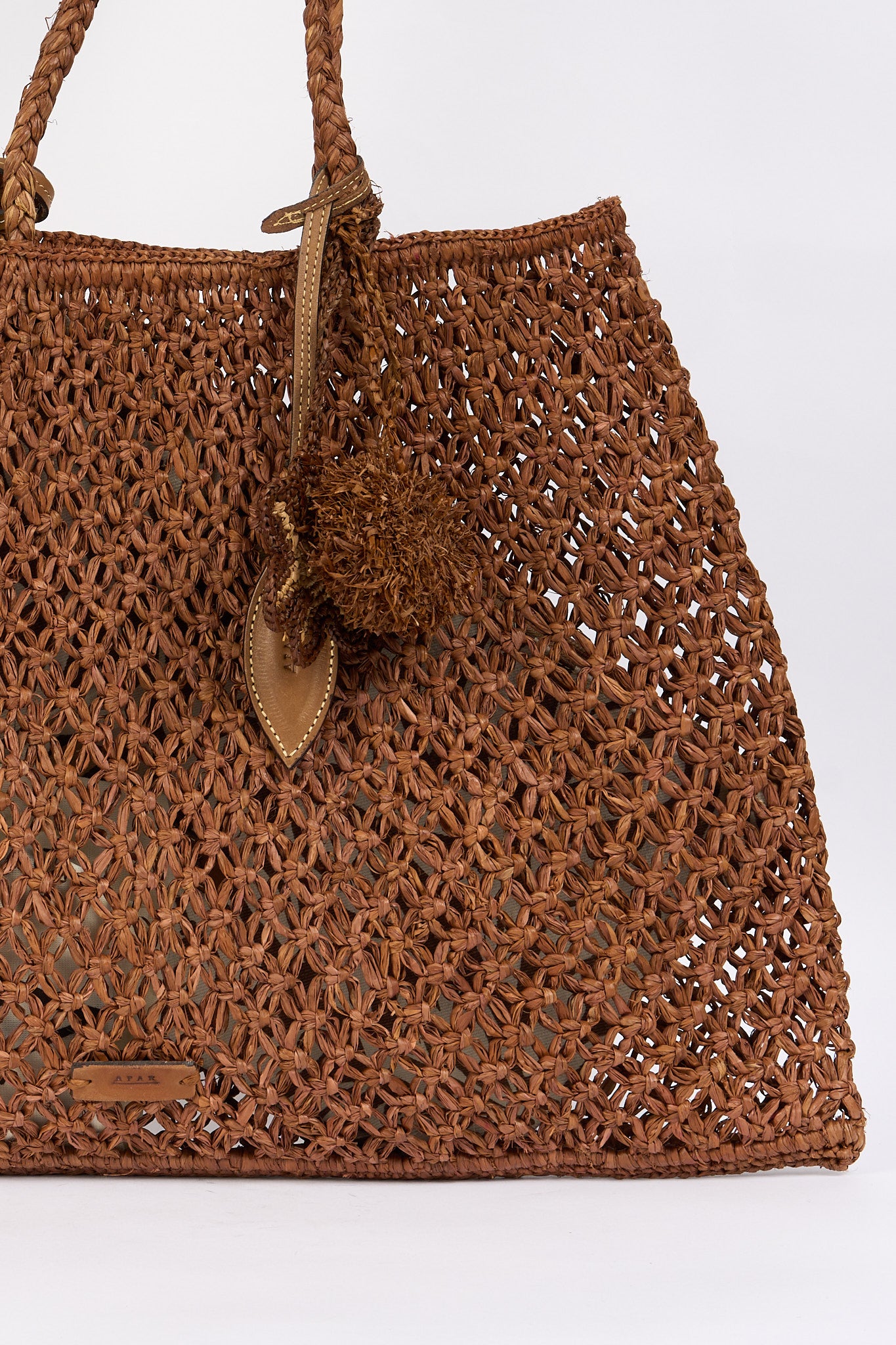 Afar Borsa Brigit in Rafia Cuoio Donna-4