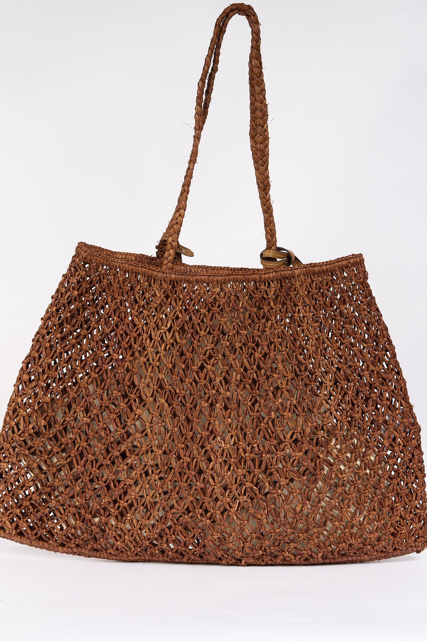 Afar Borsa Brigit in Rafia Cuoio Donna-6